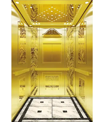 Titanium Mirror Stainless Steel Framed Passenger Elevator